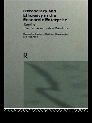 cover image of Democracy and Efficiency in the Economic Enterprise
